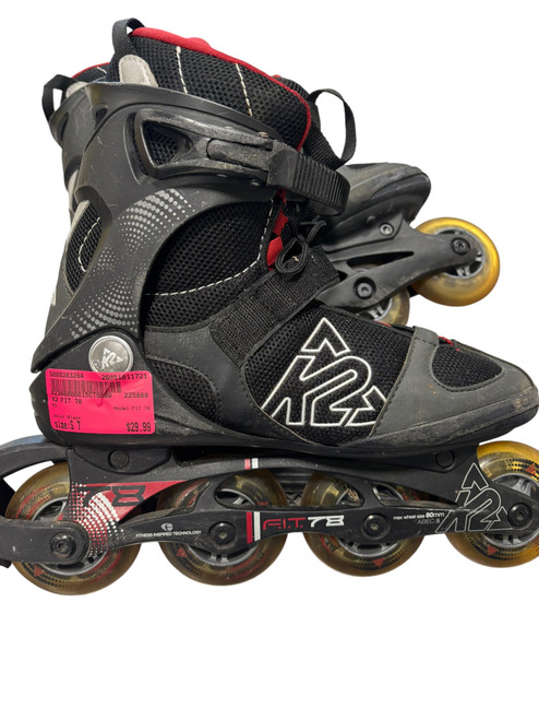 Vist Large View of Product Image Which is Used K2 FIT 78 Senior Rec Fitness Skates Black Senior 7