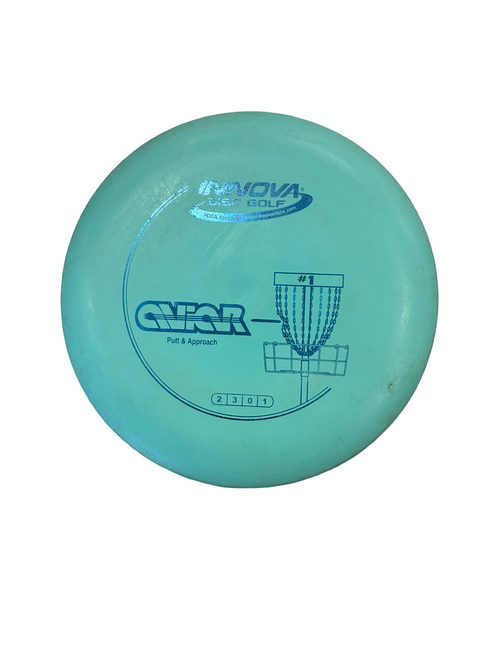 Vist Large View of Product Image Which is Used Innova AVIAR Disc Golf Putter Carolina Blue