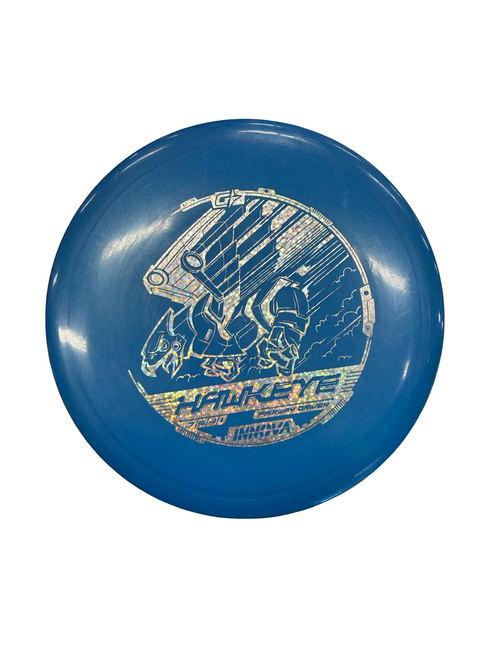 Vist Large View of Product Image Which is Used Innova HAWKEYE Disc Golf Driver Royal Blue