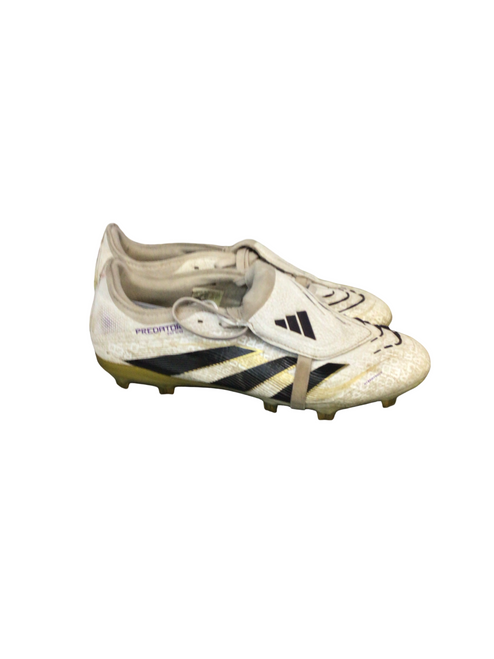 Vist Large View of Product Image Which is Used Adidas Soccer Cleats White Youth 07.5