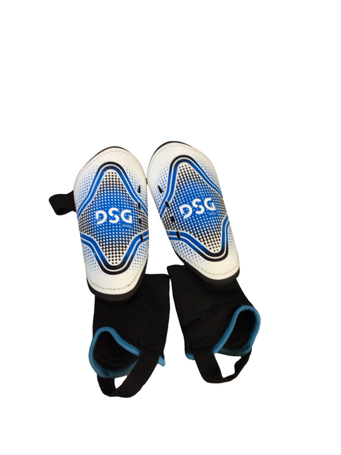 Vist Large View of Product Image Which is Used Dsg Soccer Shin Guards Youth White SM
