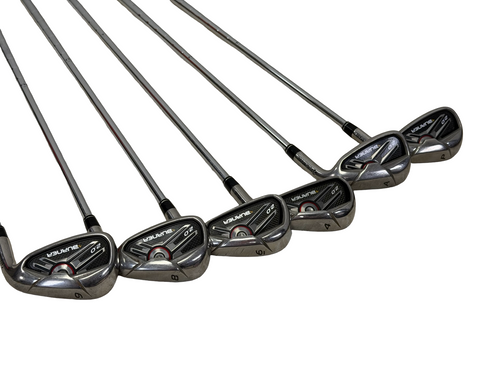 Vist Large View of Product Image Which is Used Taylormade BURNER 2.0 Mens Golf Iron Set RH 4I-AW (missing 5 and 7 irons) w/ R-Flex 85g Shafts +1/2"