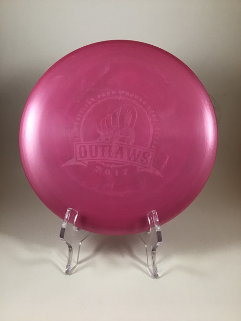 Vist Large View of Product Image Which is Used Discraft TITANIUM BUZZZ Disc Golf Mid Range Pink 178g