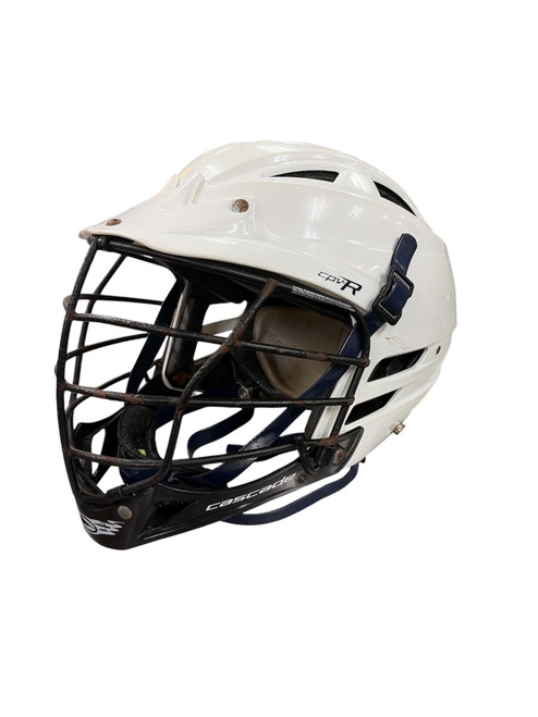 Vist Large View of Product Image Which is Used Cascade CPVR Lacrosse Helmet White One Size