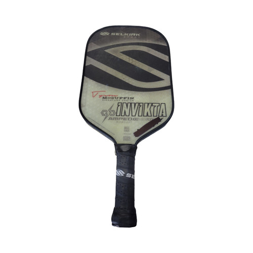 Vist Large View of Product Image Which is Used Selkirk INVIKTA AMPED PADDLE Pickleball Racquet Grey