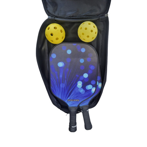 Vist Large View of Product Image Which is Used VUFOXT PICKLEBALL SET Pickleball Racquet Black