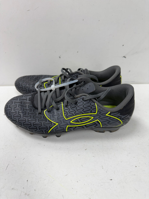 Vist Large View of Product Image Which is Used Under Armour Soccer Cleats Grey Junior 04