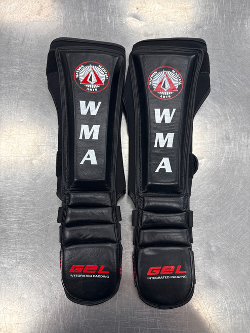 Vist Large View of Product Image Which is Used Martial Arts Shin Pads Black XS