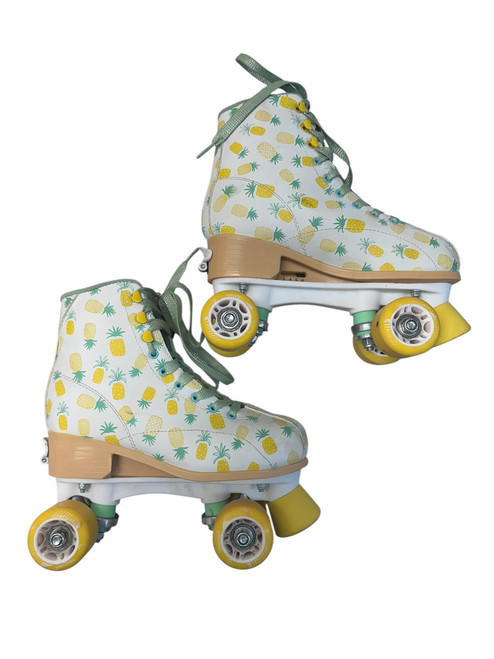 Vist Large View of Product Image Which is Used RollerDerby ADJUSTABLE Junior Roller Quad Skates White Adjustable