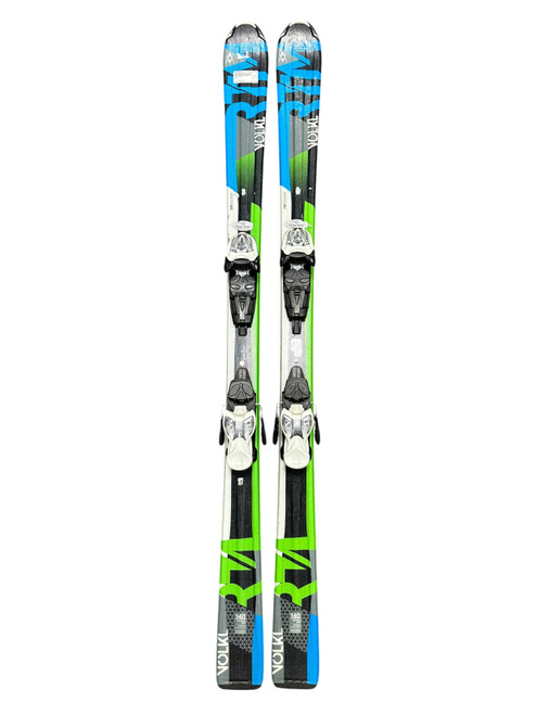 Vist Large View of Product Image Which is Used Volkl RTM Boys DH Ski/Binding Royal Blue 140 cm