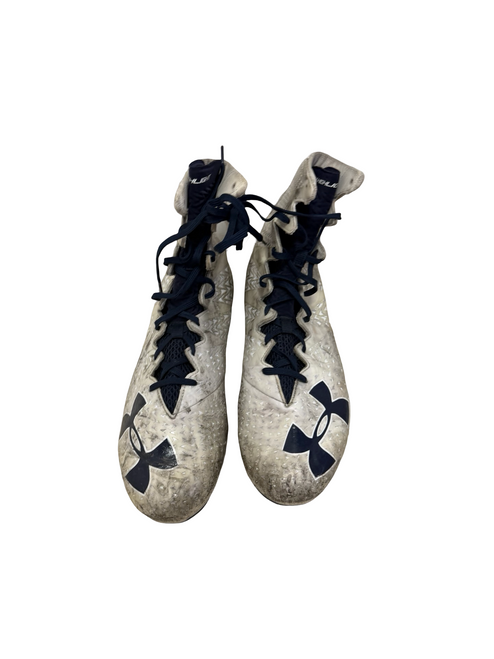 Vist Large View of Product Image Which is Used Under Armour HIGHLIGHT CLUTCH FIT 3019794-103 Mens Football Cleats White Size 13