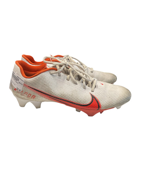 Vist Large View of Product Image Which is Used Nike Adult FB Cleats White And Orange Senior 10