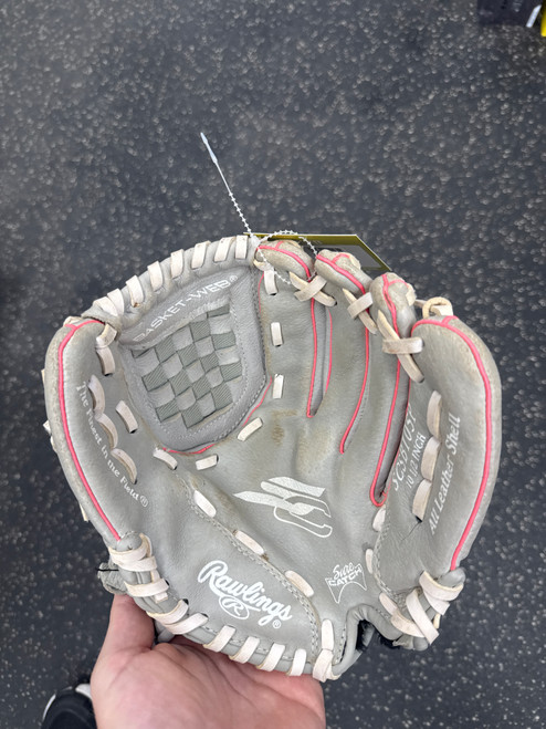 Vist Large View of Product Image Which is Used Rawlings SURE CATCH BB/SB Glove RH Throw Grey 10 1/2"