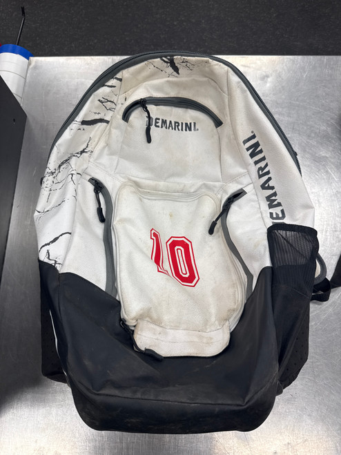 Vist Large View of Product Image Which is Used Demarini BACKPACK BAG BB/SB Player Backpack White