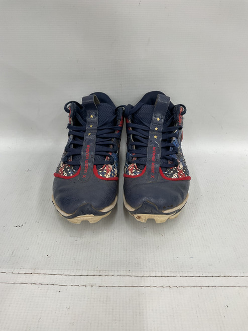 Vist Large View of Product Image Which is Used Under Armour FREEDOM CLEAT BB/SB Cleats Navy Blue Junior 03