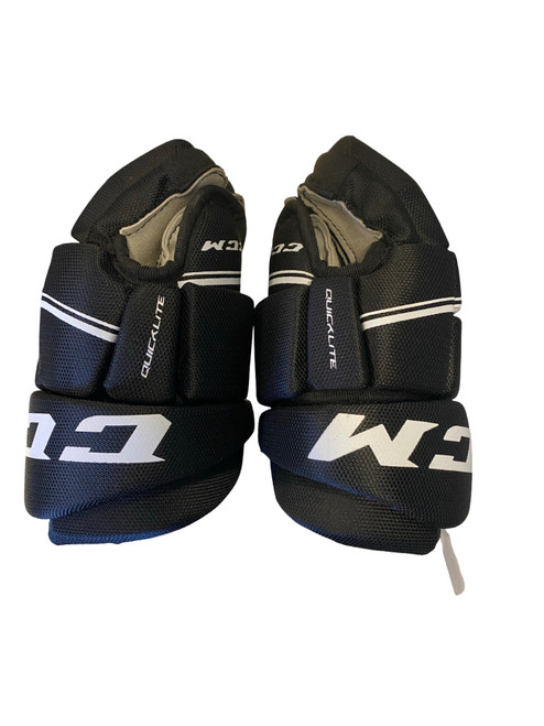 Vist Large View of Product Image Which is Used CCM QUICK LITE Youth Gloves Black 9"