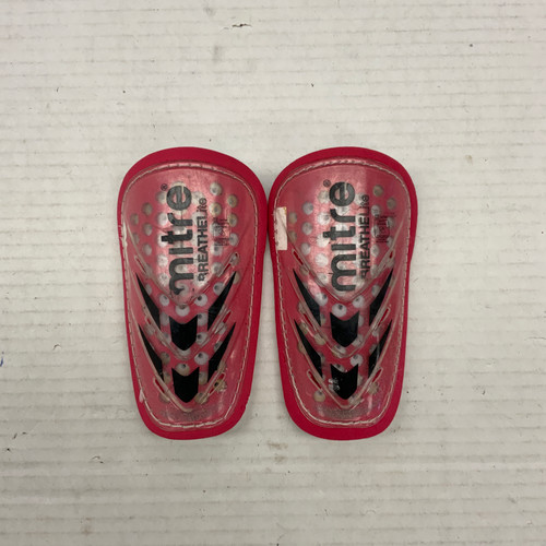 Vist Large View of Product Image Which is Used Mitre Soccer Shin Guards Youth Red Youth