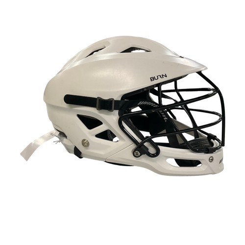 Vist Large View of Product Image Which is Used Warrior BURN JR Lacrosse Helmet White Fits all