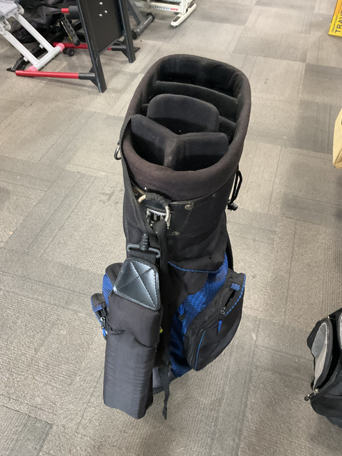 Vist Large View of Product Image Which is Used Wilson 6 WAY STAND BAG Mens Stand Bag Black And Royal Blue