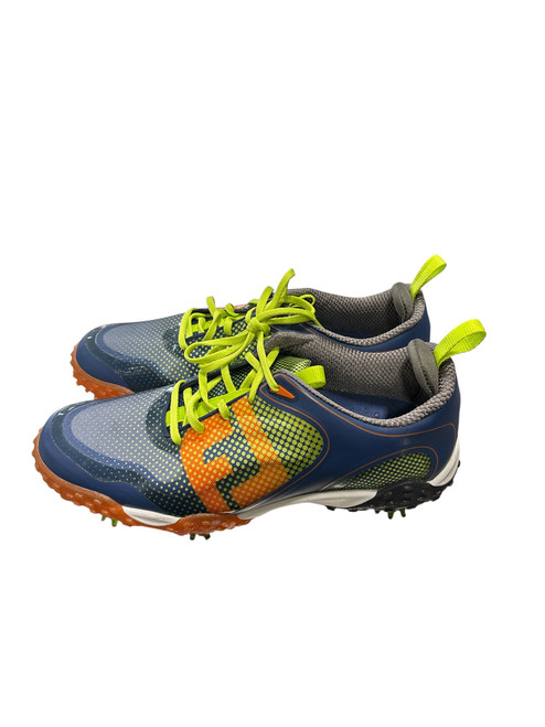 Vist Large View of Product Image Which is Used Foot Joy Mens Golf Shoes Navy Blue Senior 10.5