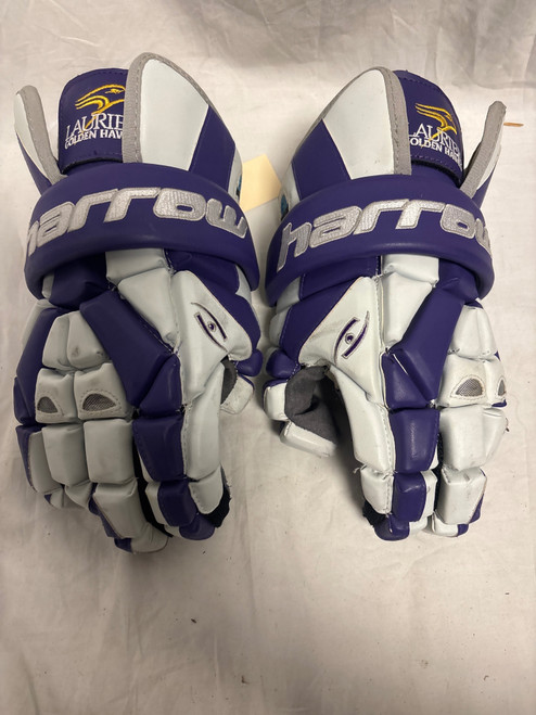 Vist Large View of Product Image Which is Used Harrow TORRENT Lacrosse Gloves Mens Purple 13 1/2"