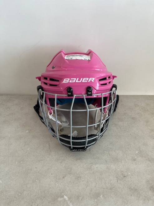 Vist Large View of Product Image Which is Used Bauer PRODIGY Helmet Cage Combo Pink XS