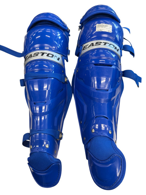 Vist Large View of Product Image Which is Used Easton GAMETIME Catchers Leg Guards Royal Blue Adult