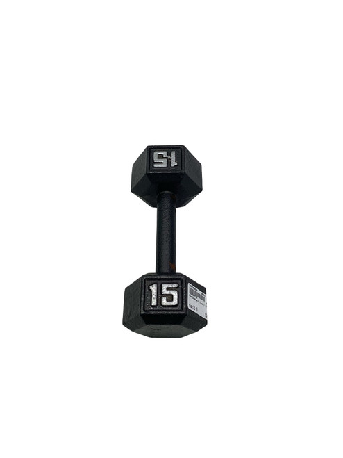 Vist Large View of Product Image Which is Used Hex Dumbbell (Each) 15 lb