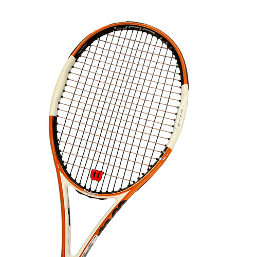 Vist Large View of Product Image Which is Used Wilson N CODE NTOUR Adult Tennis Racquet Orange 4 1/2"