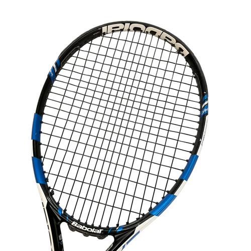 Vist Large View of Product Image Which is Used Babolat PURE DRIVE Adult Tennis Racquet Royal Blue 4 1/8"