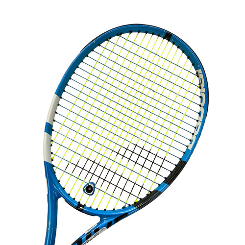 Vist Large View of Product Image Which is Used Babolat PURE DRIVE 110 2018 Adult Tennis Racquet Royal Blue 4 1/4"