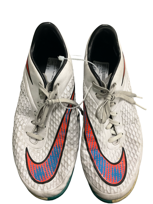 Vist Large View of Product Image Which is Used Nike Soccer Turf Shoes White Youth 08.5