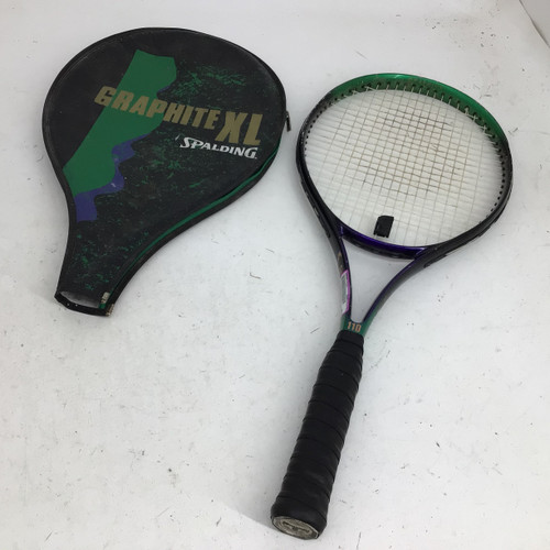 Vist Large View of Product Image Which is Used Spalding GRAPHITE XL PLUS 110 4 1/2 RACQUET Adult Tennis Racquet Green 4 1/2"