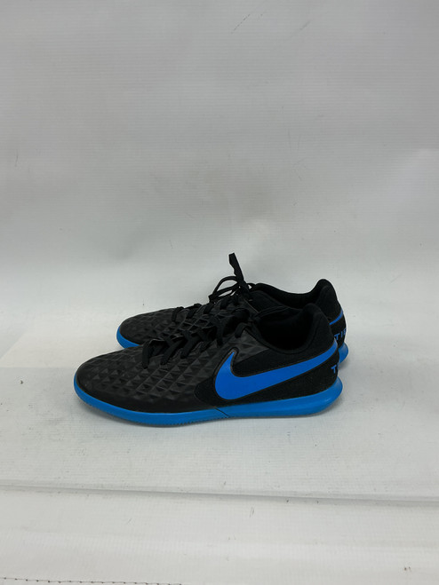 Vist Large View of Product Image Which is Used Nike Soccer Indoor Shoes Black And Carolina Blue Senior 7