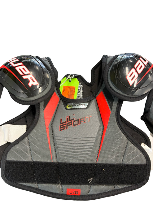 Vist Large View of Product Image Which is Used Bauer LIL SPORT SHOULDER PADS Youth Shoulder Pads LG