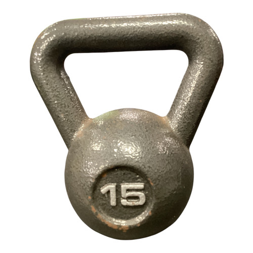 Vist Large View of Product Image Which is Kettlebell Grey 15 grey