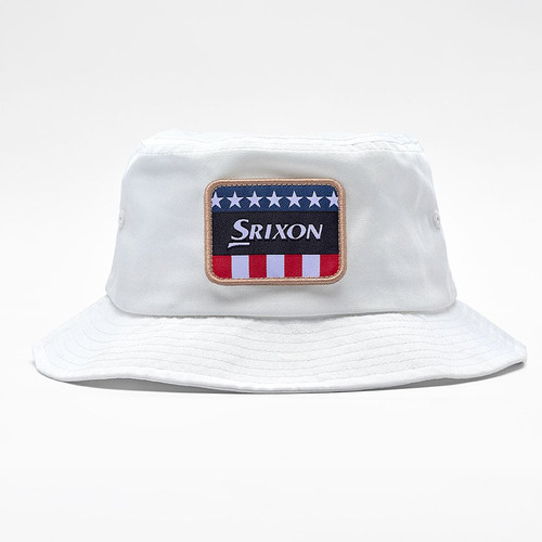Vist Large View of Product Image Which is New Srixon All-American Collection Bucket Hat White - S/M