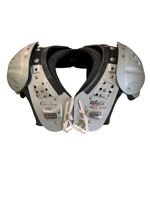 Vist Large View of Product Image Which is Used Schutt Y FLEX FB Shoulder Pads Grey SM