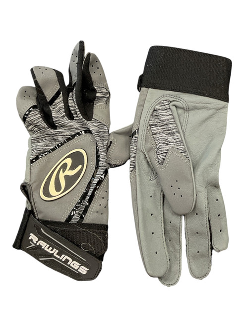 Vist Large View of Product Image Which is Used Rawlings BB/SB Batting Gloves Black SM