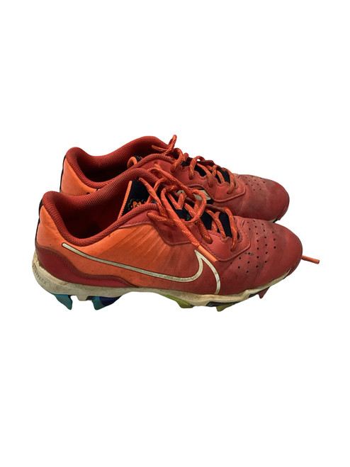 Vist Large View of Product Image Which is Used Nike DIAMOND BASEBALL CLEAT BB/SB Cleats Red Junior 06