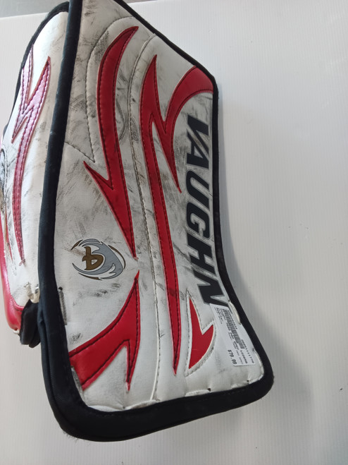 Vist Large View of Product Image Which is Used Vaughn 7600 PRO SPEC Senior Goalie Blocker White