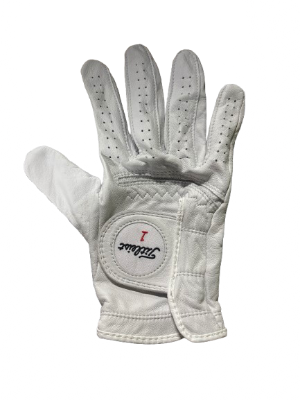 Vist Large View of Product Image Which is Used Titleist Mens Golf Glove White MD