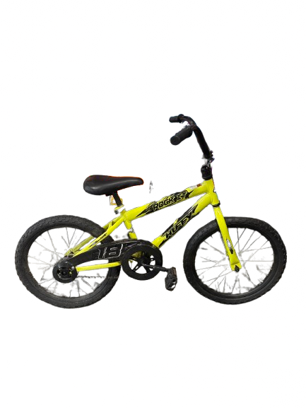Vist Large View of Product Image Which is Used Huffy HUFFY ROCK IT 18 IN YLW BIKE Mountain Bike Boys Yellow 18"