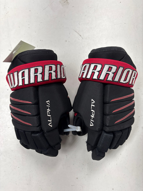 Vist Large View of Product Image Which is Used Warrior QX3 Youth Gloves Black And Red 8"