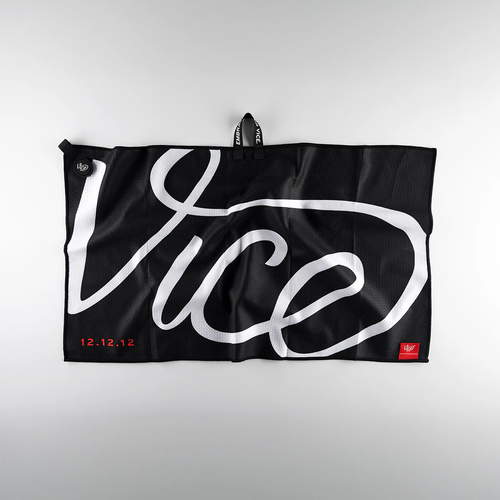 Vist Large View of Product Image Which is New GOLF TOWEL VICE DRIP RED/BLACK