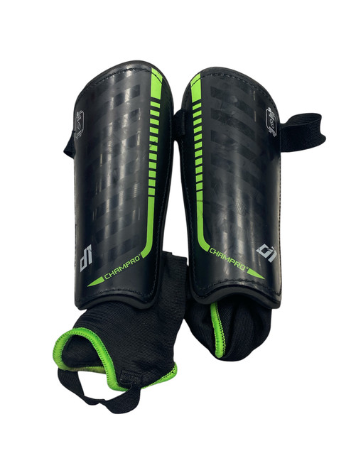 Vist Large View of Product Image Which is Used Champro Soccer Shin Guards Junior Black XS