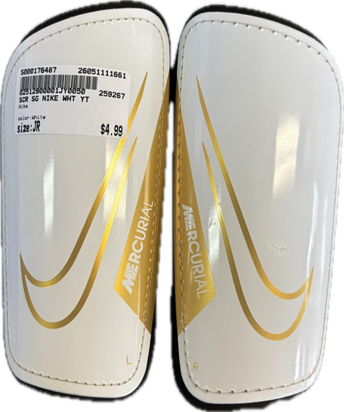 Vist Large View of Product Image Which is Used Nike Soccer Shin Guards Junior White Junior
