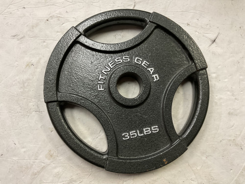 Vist Large View of Product Image Which is Used Fitness Gear Olympic Plate Grey 35 lb