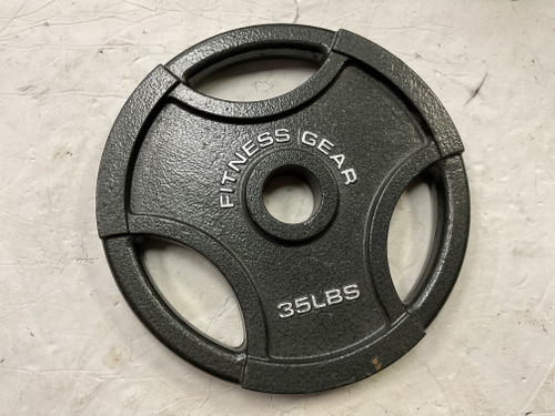 Vist Large View of Product Image Which is Used Fitness Gear Olympic Plate Grey 35 lb