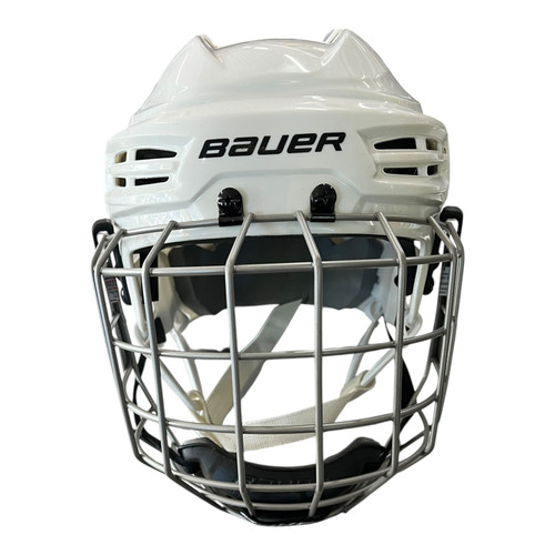 Vist Large View of Product Image Which is Used Bauer IMS 5.0 M Helmet Cage Combo White MD